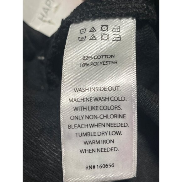 Black Happily Grey Womens Midi Denim Skirt Slit Front Size 7 Waist 27 - Picture 5 of 8